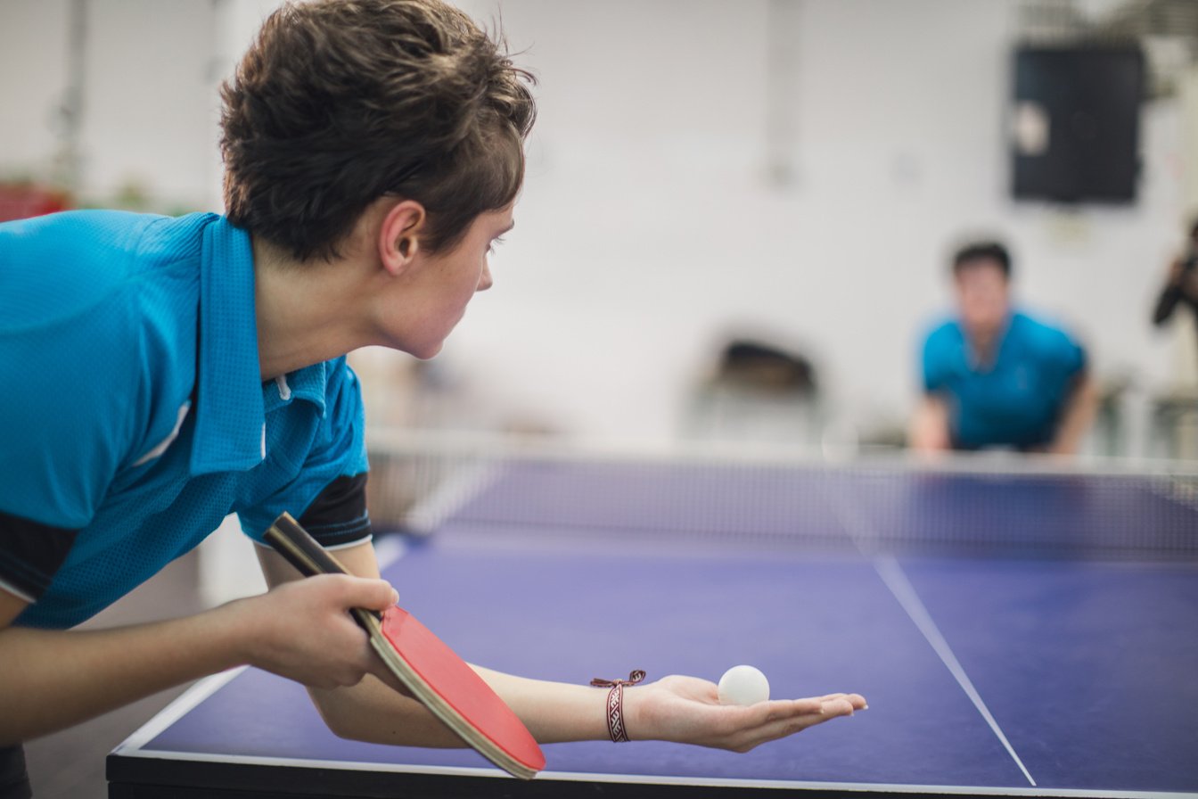 Girl playing ping-pong